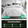 Giselle Bedding Bamboo Blend Microfibre Quilt 400gsm Queen - Soft, Breathable, Eco-Friendly - SuperSaverAU - view 6