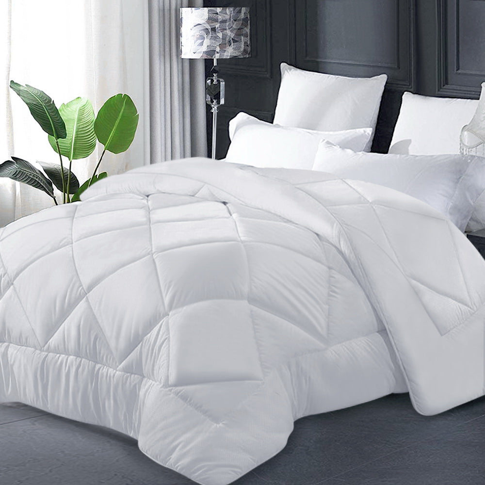 Giselle Bedding Bamboo Blend Microfibre Quilt 400gsm Queen - Soft, Breathable, Eco-Friendly - SuperSaverAU - view 7