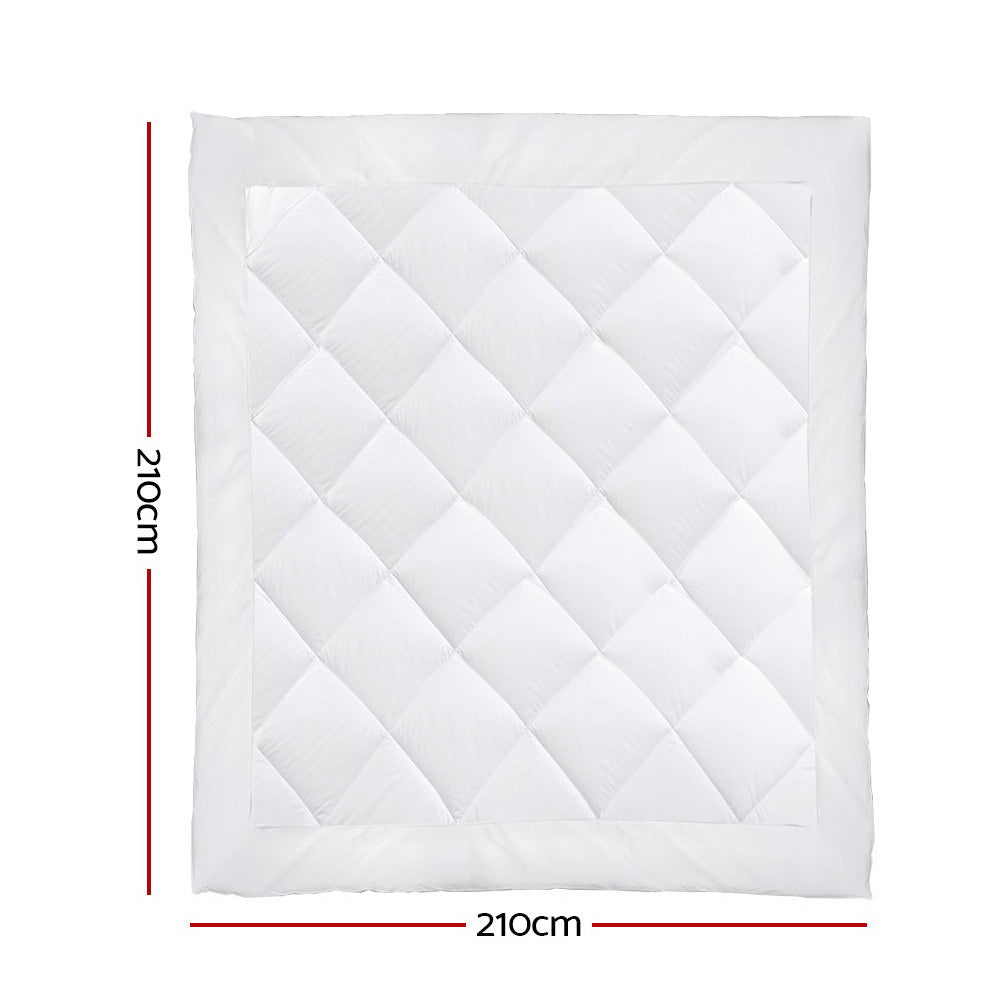 Giselle Bedding Bamboo Blend Microfibre Quilt 700gsm Queen - Soft, Breathable, Eco-Friendly - SuperSaverAU - view 2