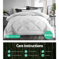 Giselle Bedding Bamboo Blend Quilt 800gsm King - Soft Microfibre, Anti-Bacterial - SuperSaverAU - view 5