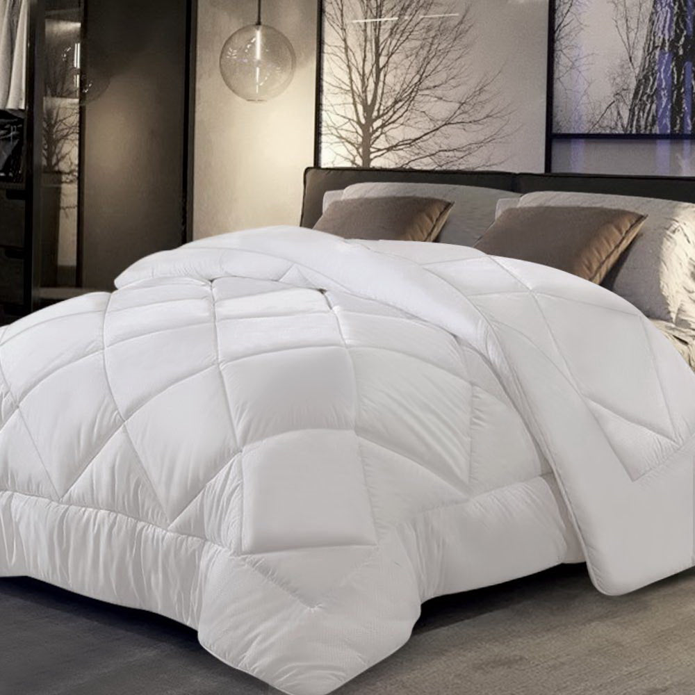 Giselle Bedding Bamboo Blend Microfibre Quilt 800GSM Queen - Breathable & Eco-Friendly - SuperSaverAU - view 6