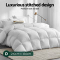 Giselle Bedding Duck Down Feather Quilt 700GSM Double - Lightweight, Cotton Cover - SuperSaverAU - view 2