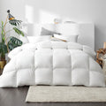 Giselle Bedding Duck Down Feather Quilt 700GSM Queen - 100% Cotton, Lightweight - SuperSaverAU - view 1
