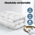 Giselle Bedding Duck Down Feather Quilt 700GSM Queen - 100% Cotton, Lightweight - SuperSaverAU - view 2