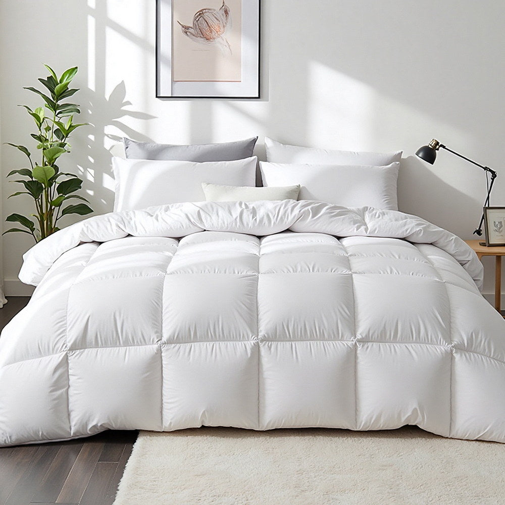 Giselle Bedding Duck Down Feather Quilt 700GSM Single - Lightweight, Cotton Cover - SuperSaverAU - view 6