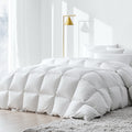 Giselle Bedding Duck Feather Down Quilt 500GSM King - White, Baffle Construction - SuperSaverAU - view 1
