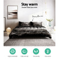 Giselle Bedding Faux Mink Quilt Double Charcoal, Soft, Thermo-Regulating, Includes Pillowcases - SuperSaverAU - view 2