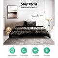 Giselle Bedding Faux Mink Quilt Charcoal Single - Soft, Thermo-Regulating, Winter Weight - SuperSaverAU - view 3