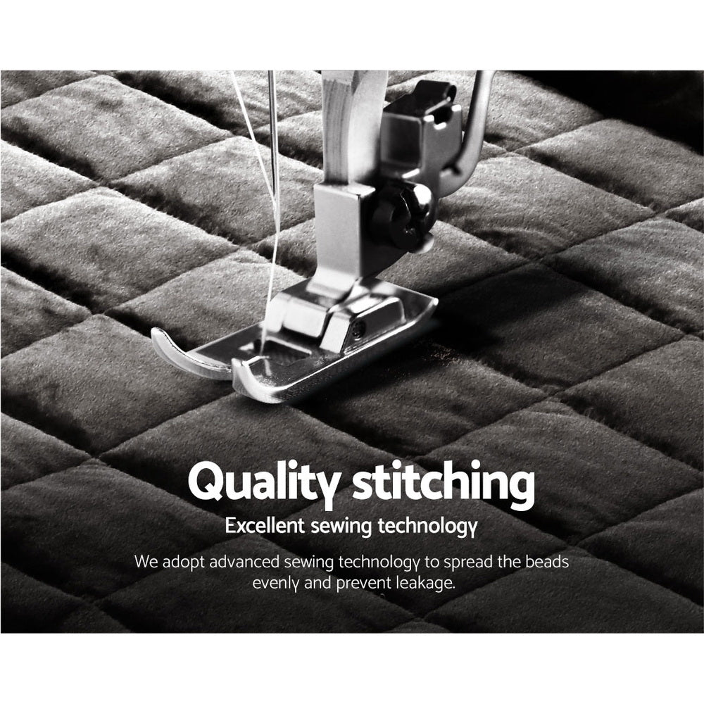Giselle Bedding Faux Mink Quilt Charcoal Single - Soft, Thermo-Regulating, Winter Weight - SuperSaverAU - view 6