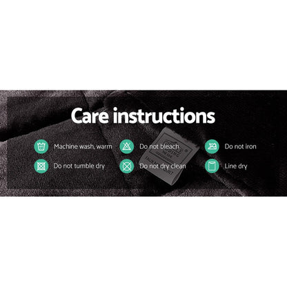 Giselle Bedding Faux Mink Quilt Charcoal Single - Soft, Thermo-Regulating, Winter Weight