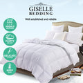 Giselle Bedding Goose Down Feather Quilt 700GSM Double - Lightweight, Cotton Cover - SuperSaverAU - view 3