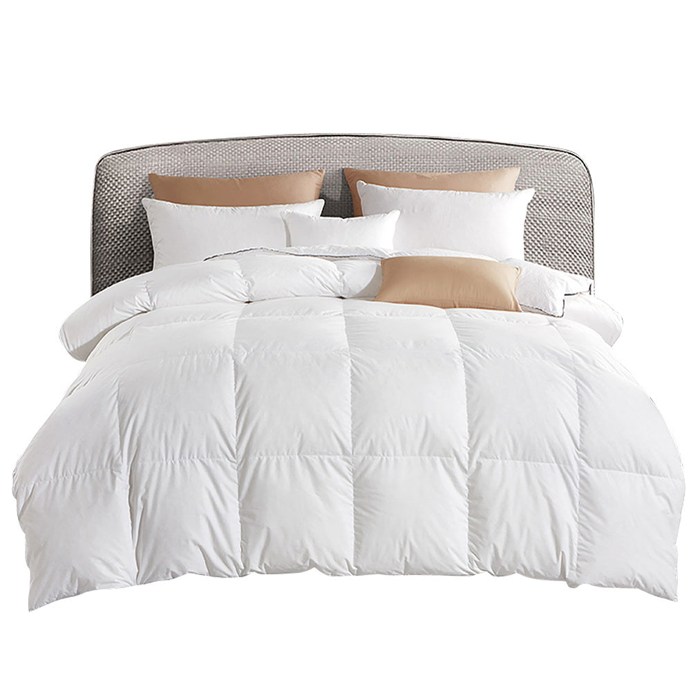 Giselle Bedding Goose Down Feather Quilt 700GSM Double - Lightweight, Cotton Cover - SuperSaverAU - view 7