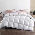 Giselle Bedding Goose Down Feather Quilt 700GSM Single - Lightweight, Cotton Cover - SuperSaverAU - view 1