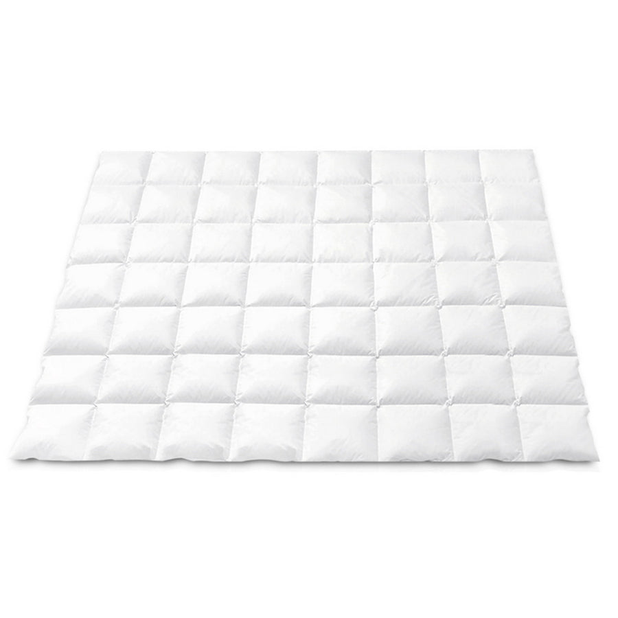 Giselle Bedding Goose Down Feather Quilt 800GSM Double - Lightweight, Cotton Cover - SuperSaverAU - view 1
