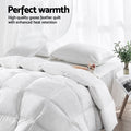 Giselle Bedding Goose Feather Down Quilt 500GSM King - White, Lightweight, Baffle Construction - SuperSaverAU - view 3