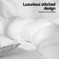 Giselle Bedding Goose Feather Down Quilt 500GSM King - White, Lightweight, Baffle Construction - SuperSaverAU - view 4