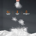 Giselle Bedding Goose Feather Down Quilt 500GSM King - White, Lightweight, Baffle Construction - SuperSaverAU - view 5