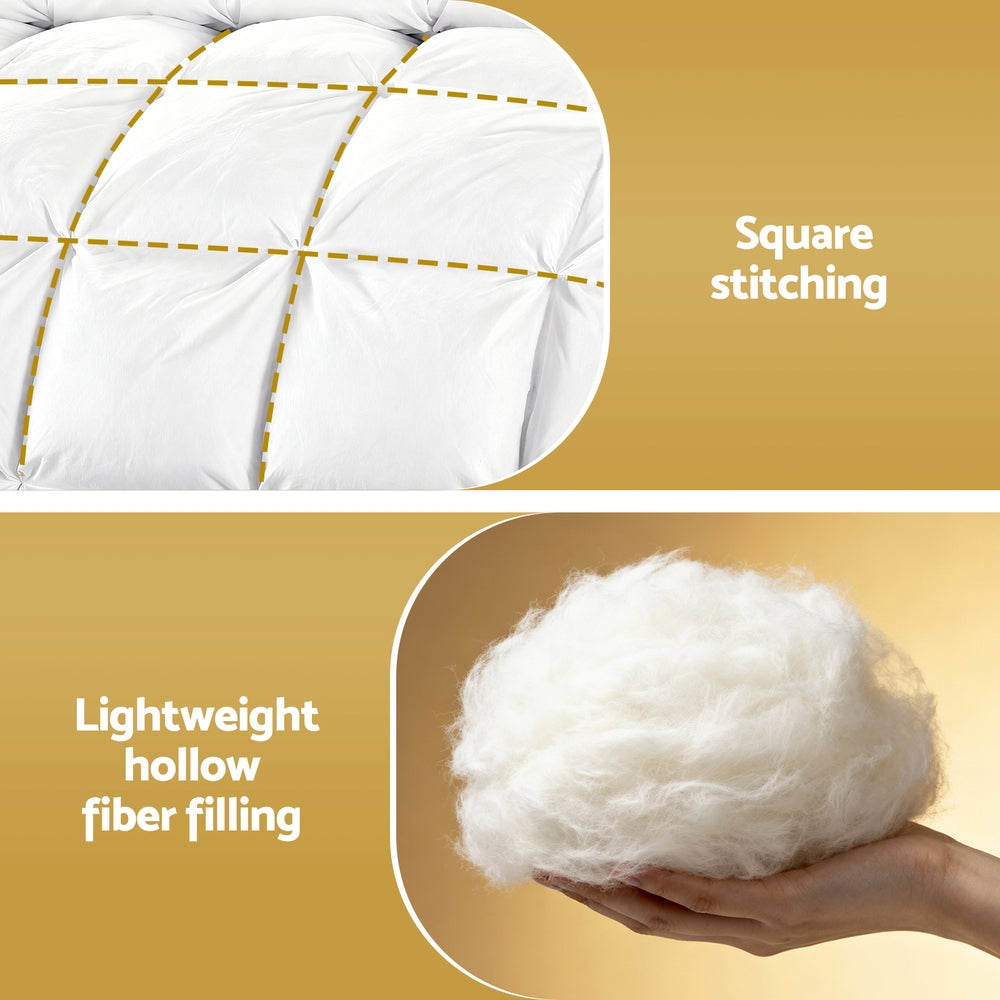 Giselle Bedding Super King Size 400GSM Microfibre Quilt All Season Comforter - SuperSaverAU - view 5