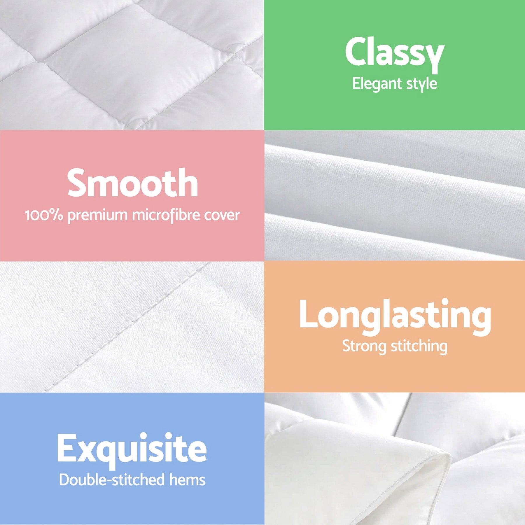 Giselle Bedding 500GSM Wool Quilt – Queen, Cotton Cover with Baffle Box Construction