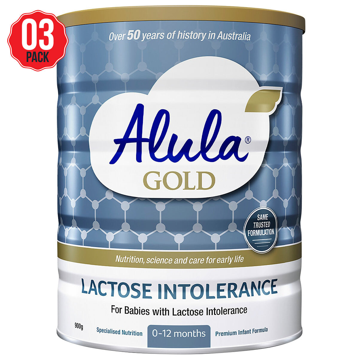 Alula Gold Lactose Intolerance 0-12 Months 3 x 900g