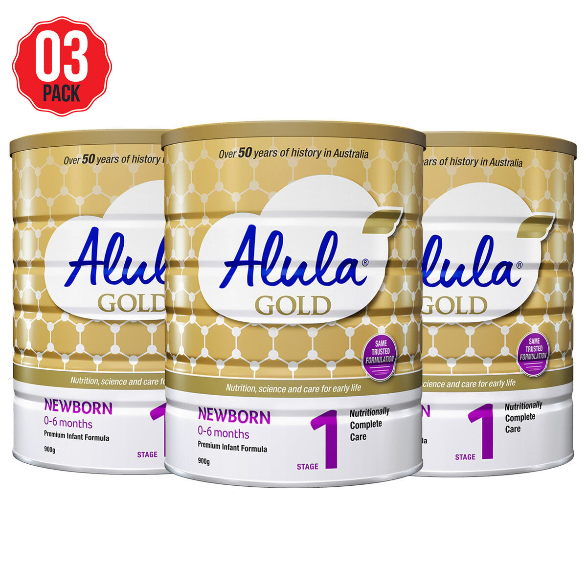 Alula Gold Stage 1 Infant Formula 3 x 900g