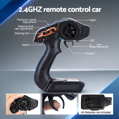 Keezi 2WD Off-Road Remote Control Car with Lights for Kids