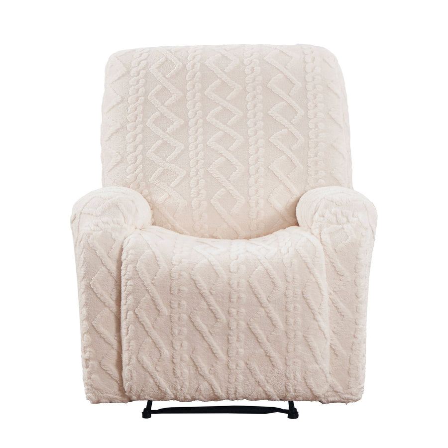 Artiss Stretch Recliner Chair Cover with Side Pockets - Beige