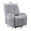Artiss Stretch Recliner Chair Cover with Side Pockets - Grey