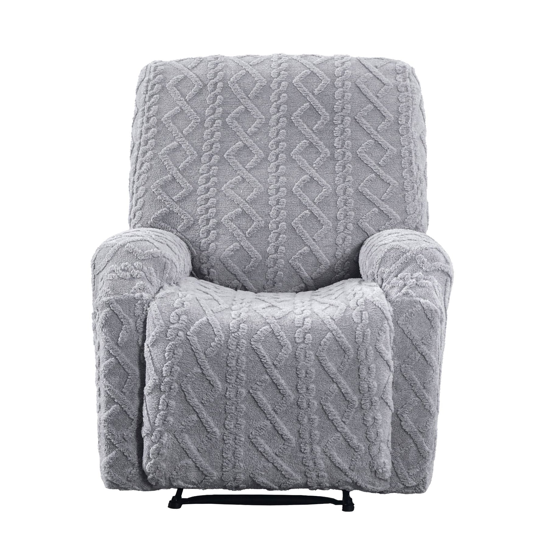 Artiss Stretch Recliner Chair Cover with Side Pockets - Grey