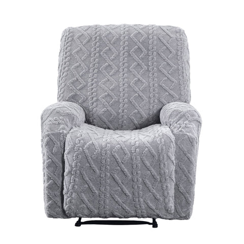 Artiss Stretch Recliner Chair Cover with Side Pockets - Grey