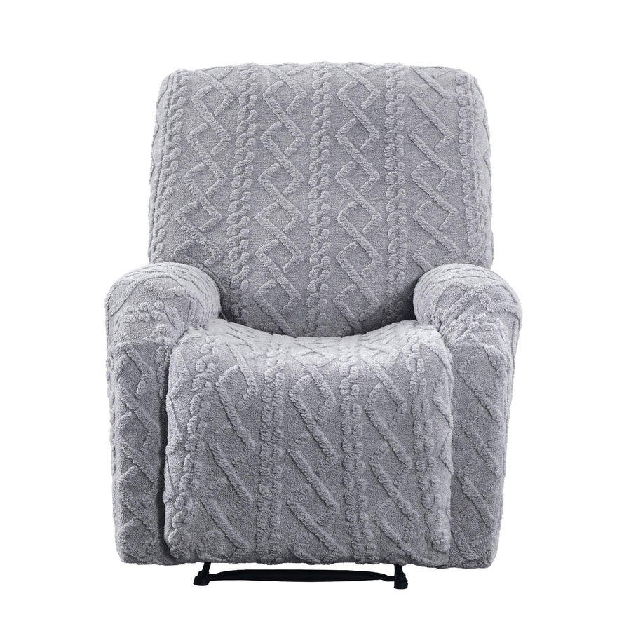 Artiss Stretch Recliner Chair Cover with Side Pockets - Grey