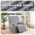 Artiss Stretch Recliner Chair Cover with Side Pockets - Grey