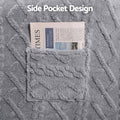 Artiss Stretch Recliner Chair Cover with Side Pockets - Grey