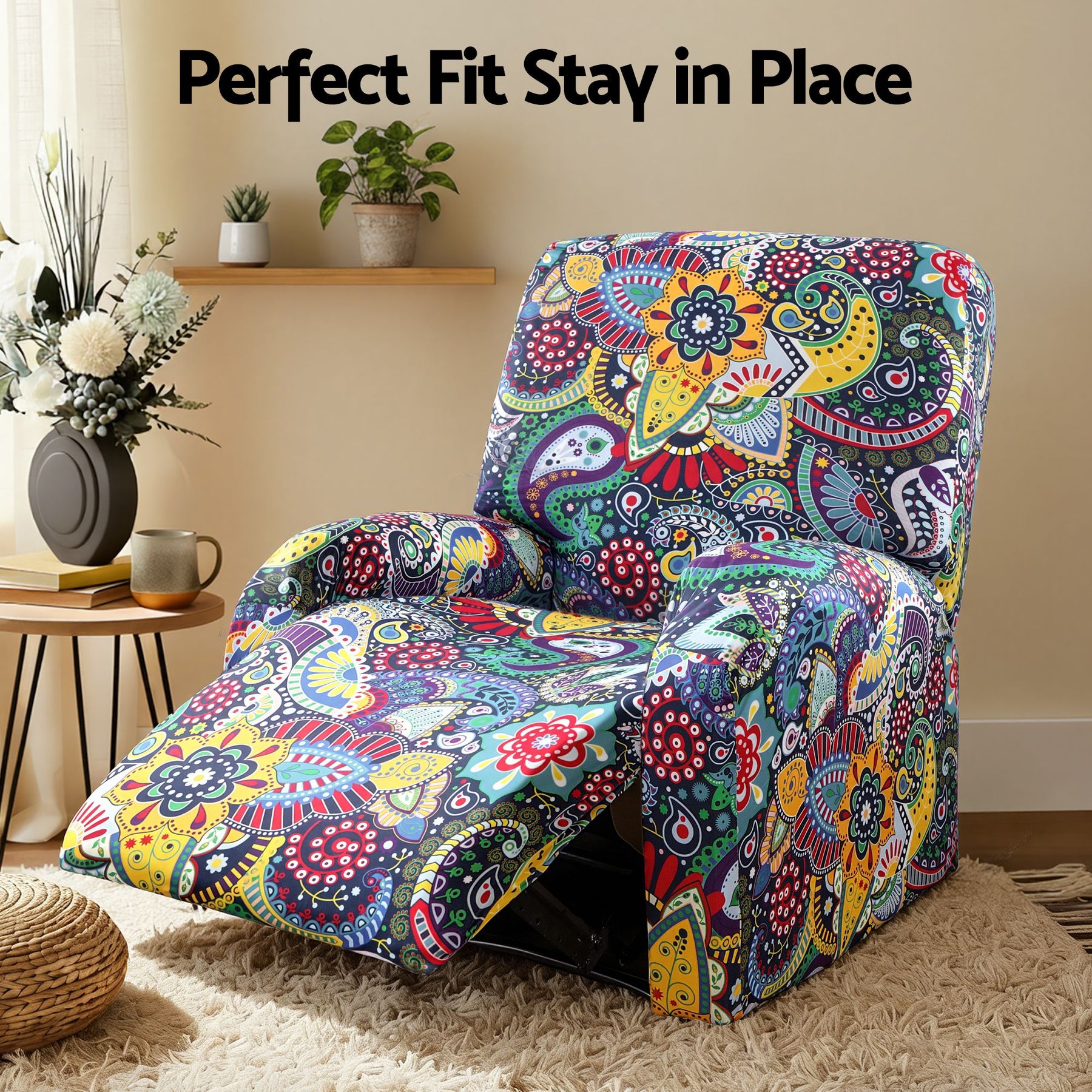 Artiss Kids 4-Piece Stretch Recliner Cover - Printed