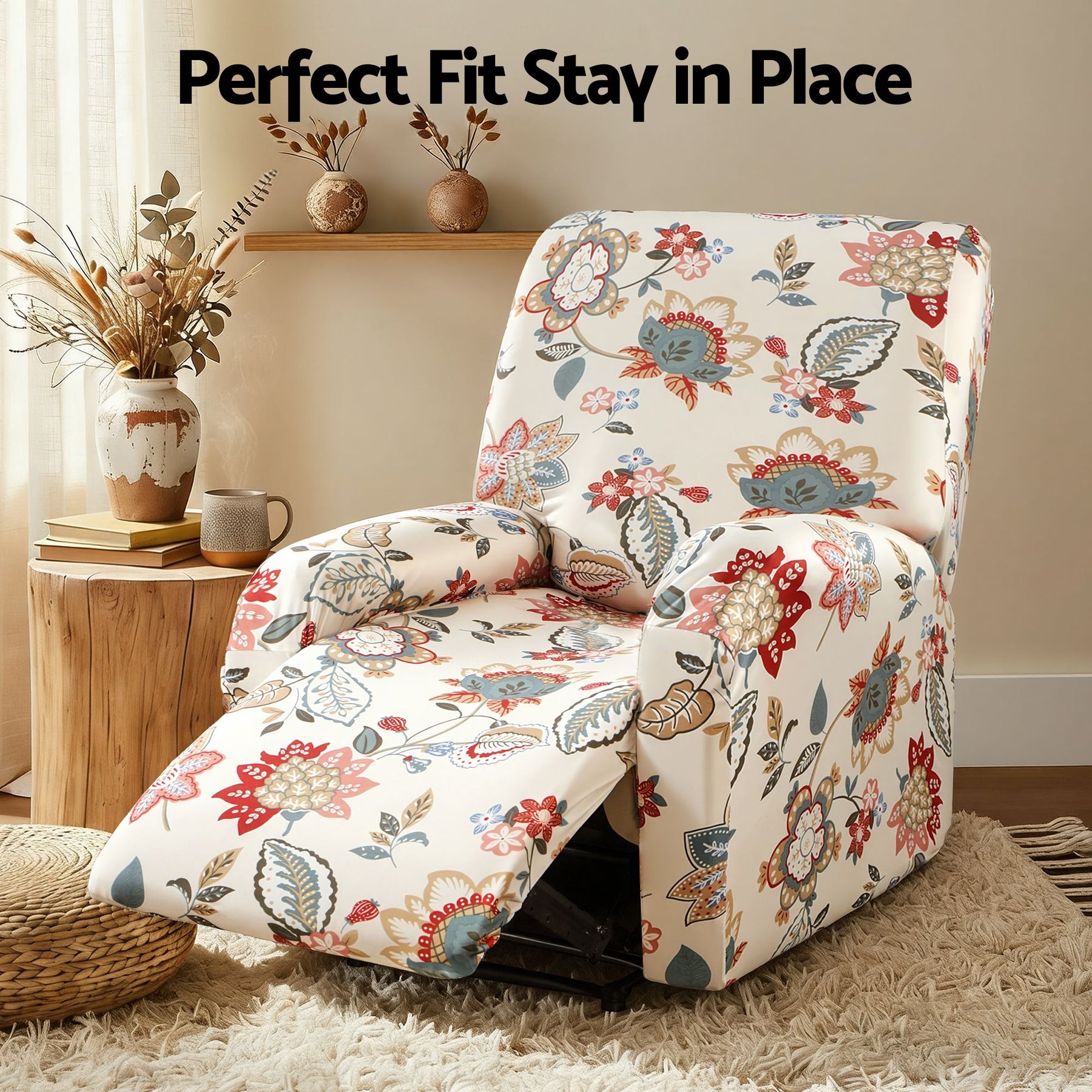 Artiss Kids 4-Piece Stretch Recliner Cover - Printed