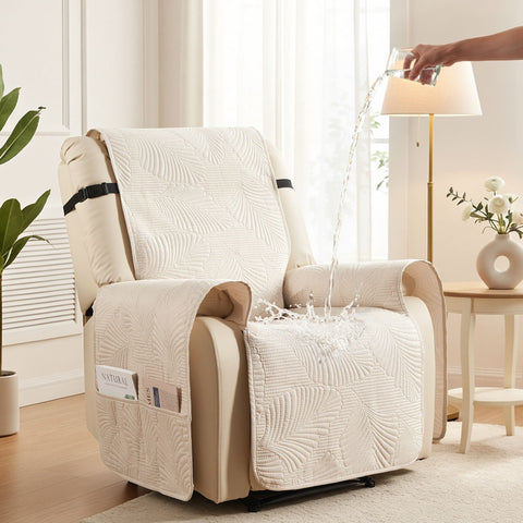 Artiss Waterproof Quilted Recliner Chair Cover