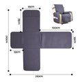 Artiss Waterproof Quilted Recliner Chair Cover - Grey