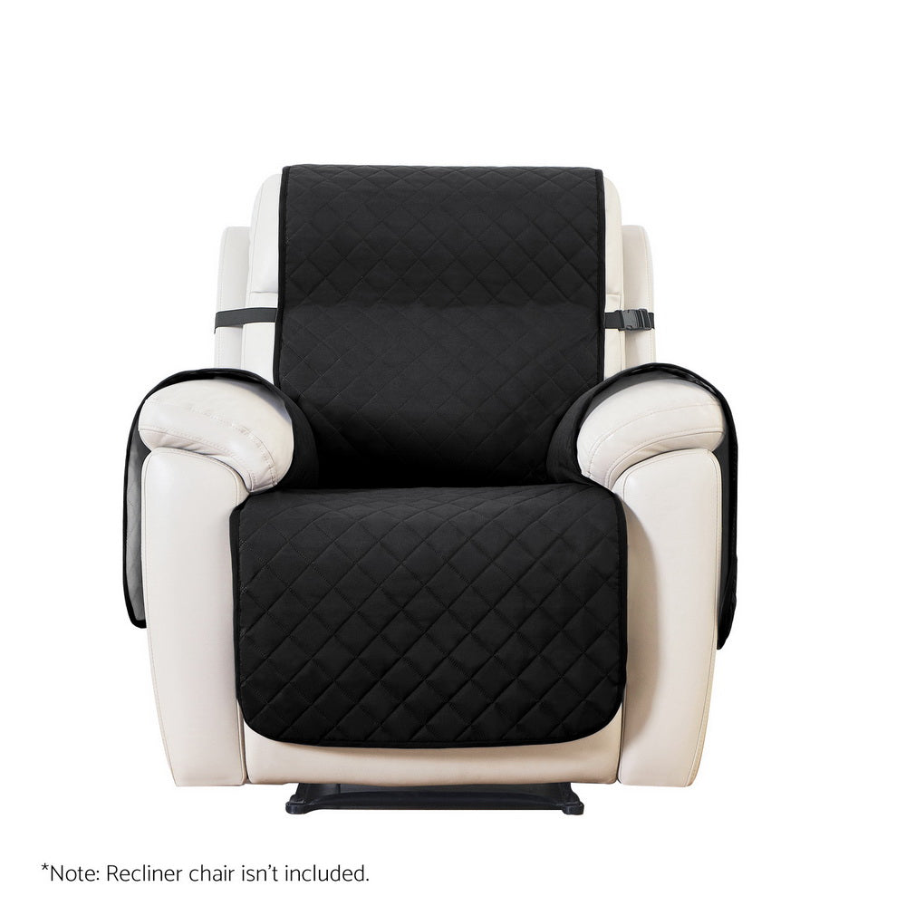 Artiss 100% Water Resistant Recliner Chair Cover 1 Seater Black - SuperSaverAU - view 3