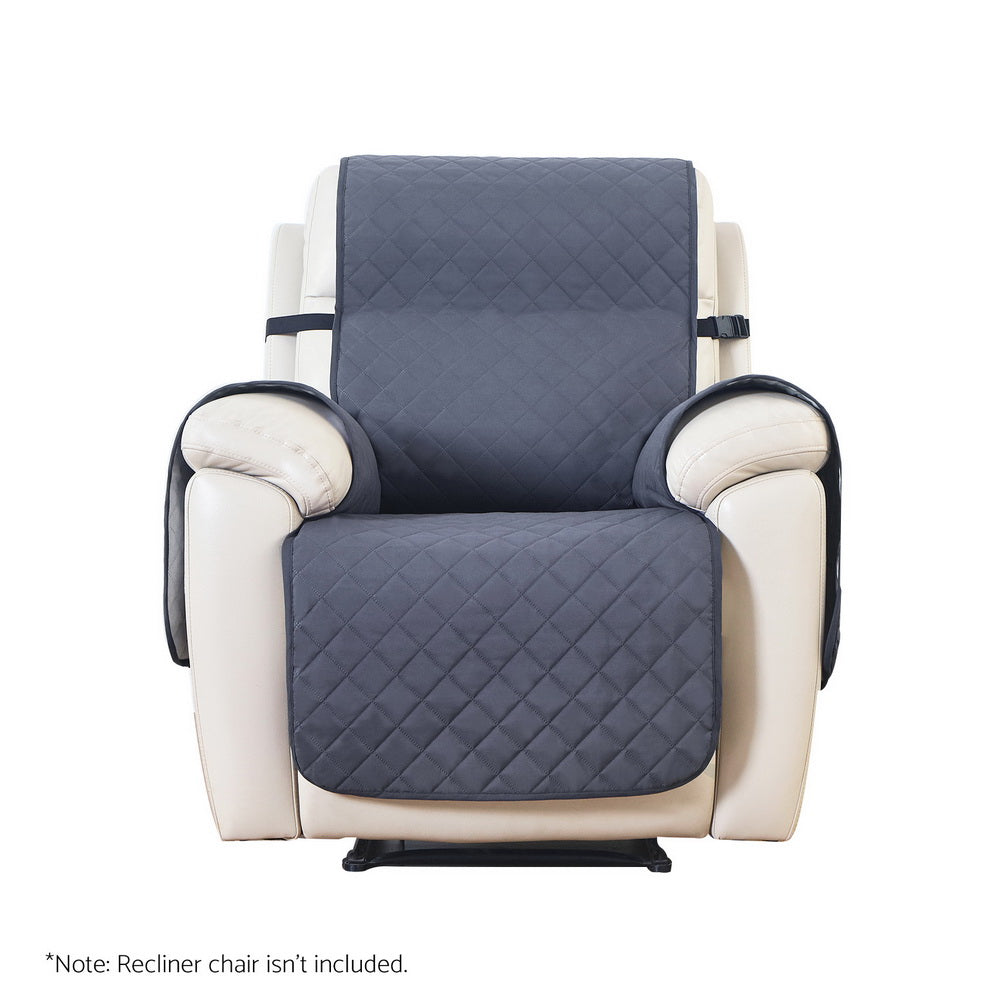 Artiss Water-Resistant Recliner Chair Cover - 1 Seater Grey - SuperSaverAU - view 3