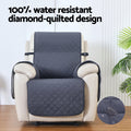 Artiss Water-Resistant Recliner Chair Cover - 1 Seater Grey - SuperSaverAU - view 4