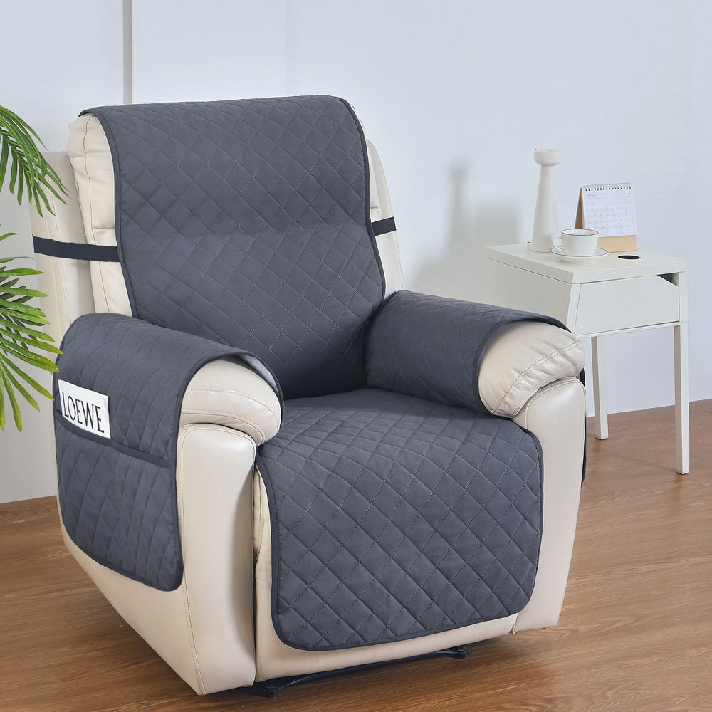 Artiss Water-Resistant Recliner Chair Cover - 1 Seater Grey - SuperSaverAU - view 7