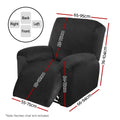 Artiss Velvet Recliner Chair Cover - 1 Seater Black - SuperSaverAU - view 2