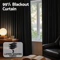 Artiss Black Ceiling Mounted Room Divider Curtain with Flexible Track 254x213cm
