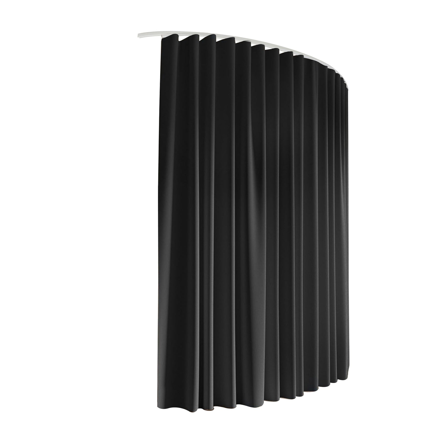 Artiss Black Ceiling Mounted Room Divider Curtain with Flexible Track 254x213cm