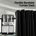Artiss Black Ceiling Mounted Room Divider Curtain with Flexible Track 254x213cm