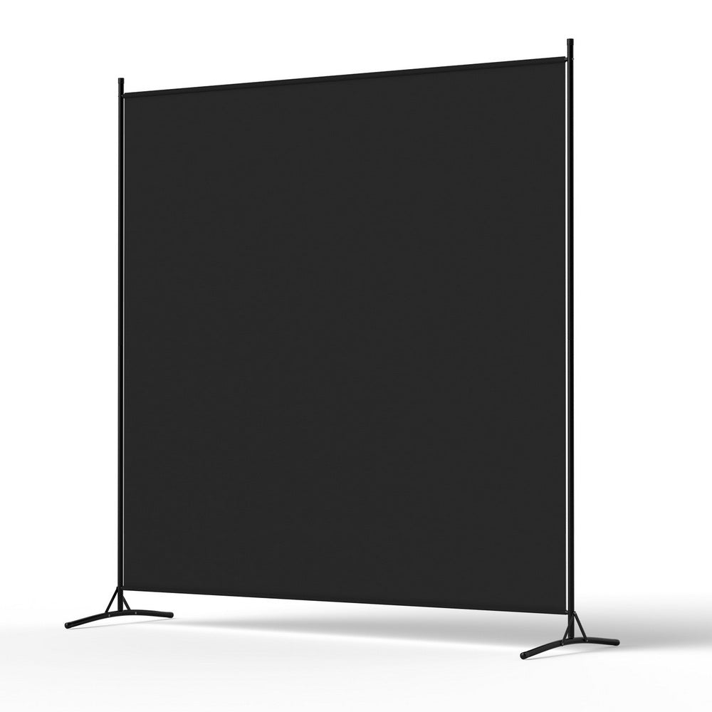 Artiss 175x180cm Black Fabric Room Divider Screen - SuperSaverAU - view 1