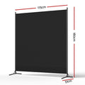 Artiss 175x180cm Black Fabric Room Divider Screen - SuperSaverAU - view 2