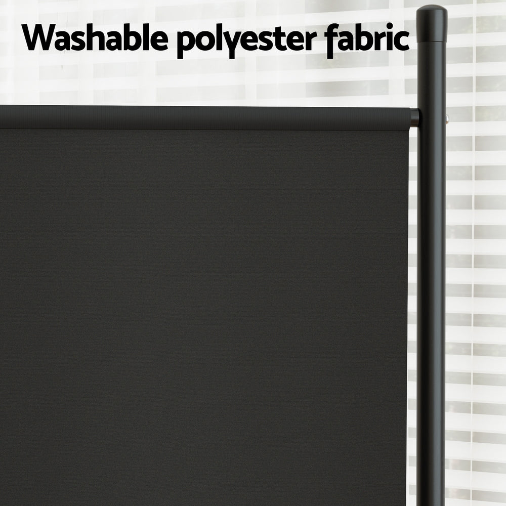 Artiss 3 Panel Room Divider Screen - Black 260x180cm - SuperSaverAU - view 5