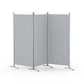 Artiss 3-Panel Room Divider - 260x180cm Grey Fabric Screen - SuperSaverAU - view 1