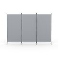 Artiss 3-Panel Room Divider - 260x180cm Grey Fabric Screen - SuperSaverAU - view 3